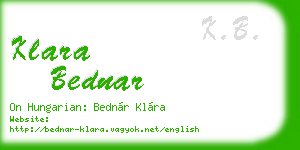 klara bednar business card